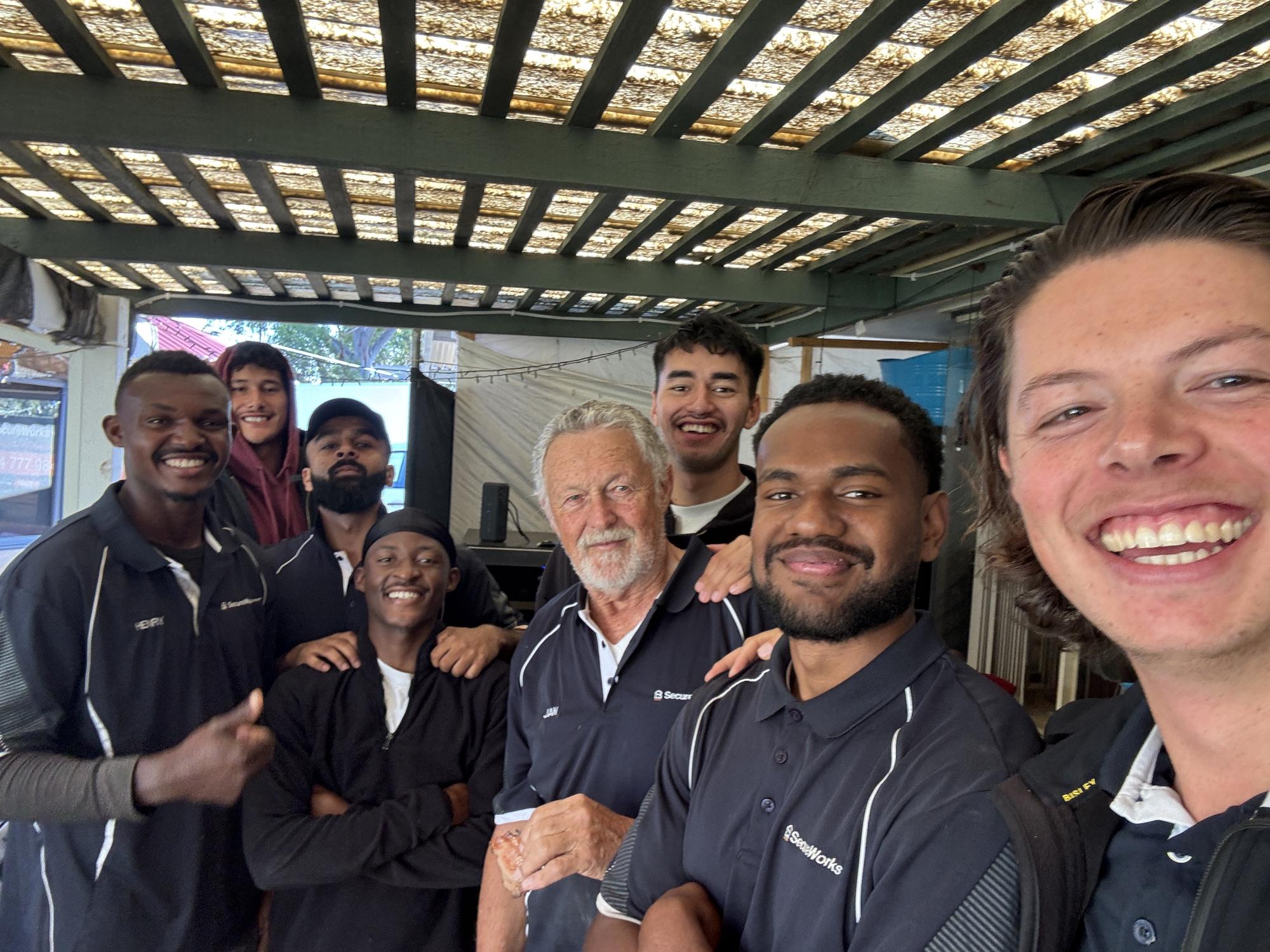 SecureWorks team in branded uniforms